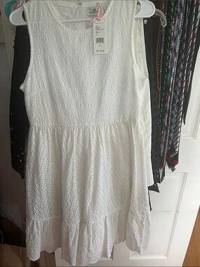 Vineyard Vines White Eyelet Sleeveless Casual Dress